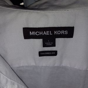 Micheal kors large white button up